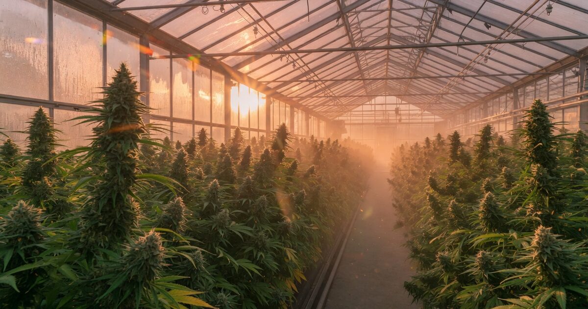 hightimez.org — greenhouse at sunset.